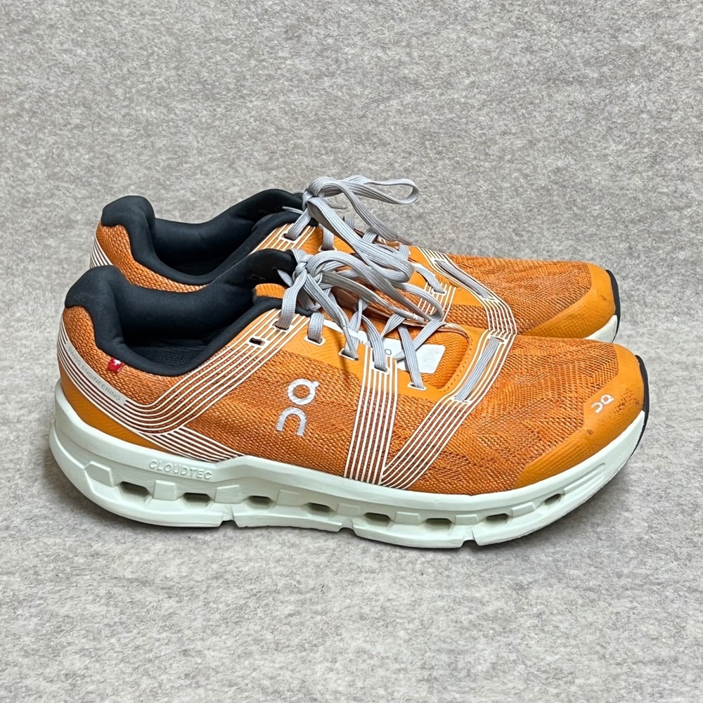 On Running Cloudgo Mens 8.5 Orange Road Running Shoes GUC Streetwear Athleisure - Picture 2 of 6